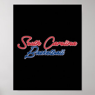 South Carolina Basketball (usa Colours) Poster
