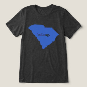South Carolina Belong State Map Tri-Blend Shirt