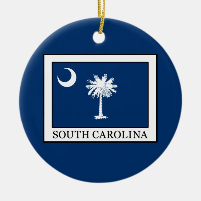 South Carolina Ceramic Tree Decoration (Front)