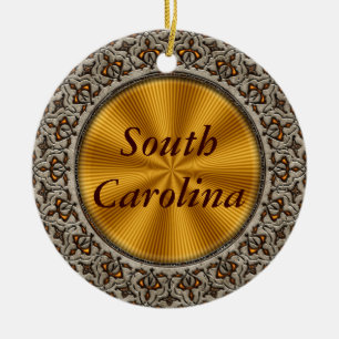 South Carolina Ceramic Tree Decoration