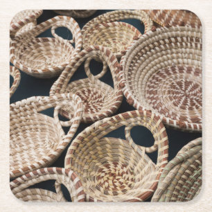 South Carolina, Charleston, Market Hall Square Paper Coaster