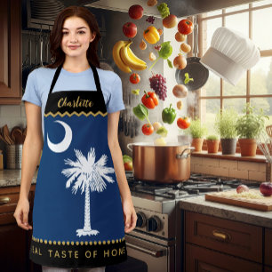 South Carolina Chefs Apron, USA, Carolina Flag Apron