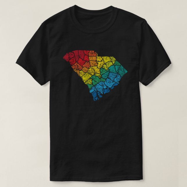 south carolina colour counties T-Shirt (Design Front)