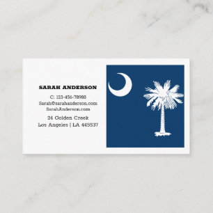 South Carolina Elegant Business Card, Flag / USA Business Card