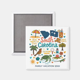 South Carolina Family Trip Personalized Magnet