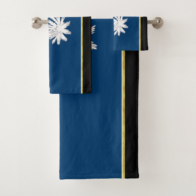 South Carolina flag Bath Towel Set (Insitu)