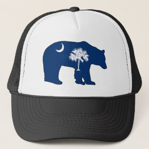 South Carolina Flag Bear Trucker Hat