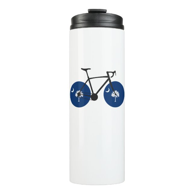 South Carolina Flag Bicycle Thermal Tumbler (Front)