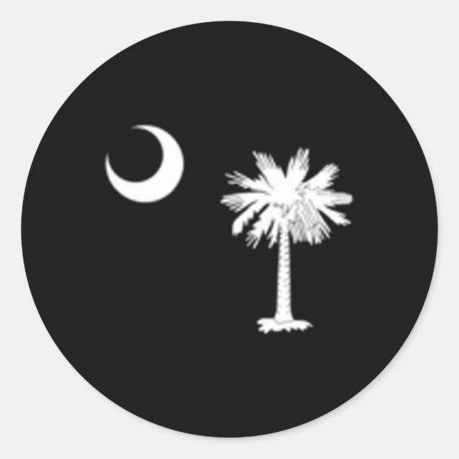 South Carolina Flag Classic Round Sticker (Front)