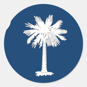 South Carolina Flag Classic Round Sticker