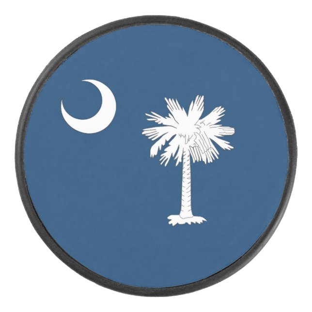 South Carolina Flag Hockey Puck (Front)