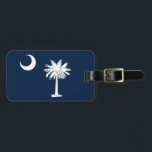 South Carolina Flag Luggage Tag<br><div class="desc">The iconic South Carolina flag repurposed on a customisable luggage tag. It's simple to add your personal information to the back.  If you are purchasing it as a gift,  you have the option of ordering  the tag with the slip in information card.</div>