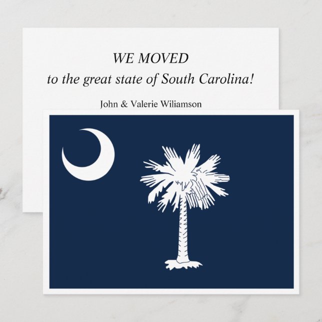 South Carolina Flag Moving Announcement (Front/Back)