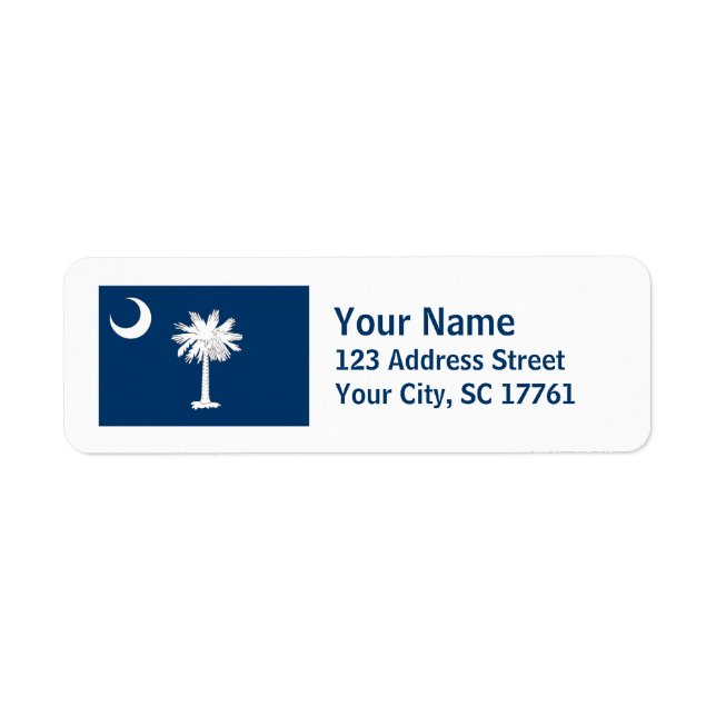 South Carolina Flag Return Address Labels (Front)