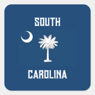 South Carolina Flag Square Sticker