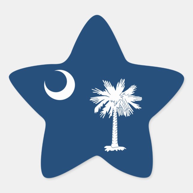 South Carolina Flag Star Sticker (Front)