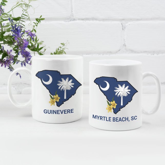 South Carolina Flag State Flower Yellow Jessamine Coffee Mug (Creator Uploaded)