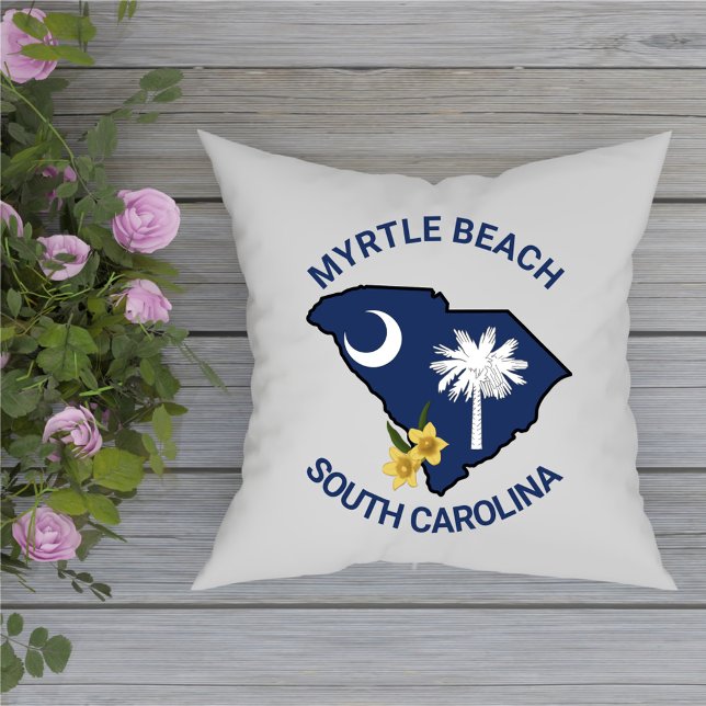 South Carolina Flag State Flower Yellow Jessamine Cushion (Creator Uploaded)