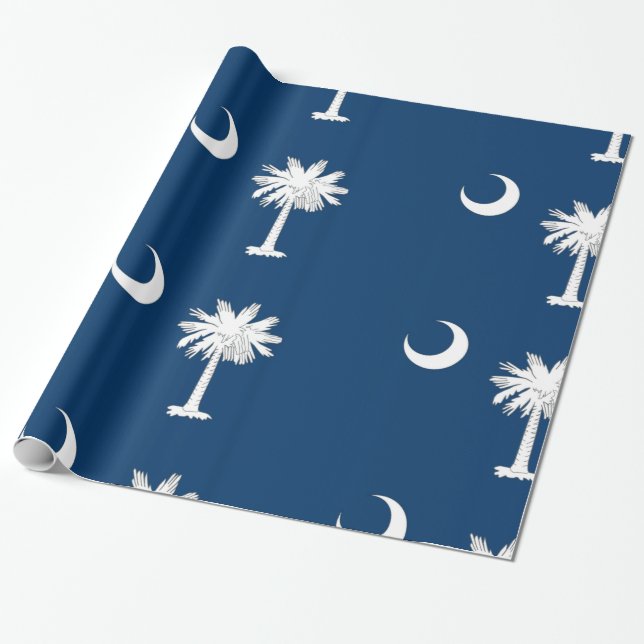South Carolina flag Wrapping Paper (Unrolled)
