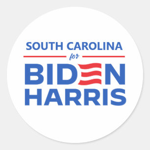 South Carolina for Biden Harris Classic Round Sticker