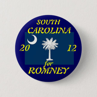 South Carolina for Romney 2012 6 Cm Round Badge