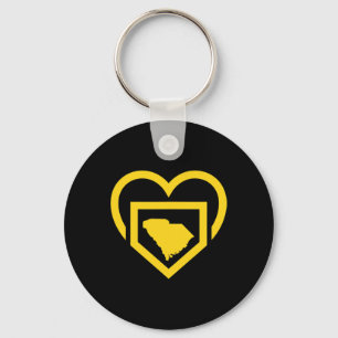 South Carolina Girls Fastpitch Softll Daughter Hom Key Ring