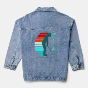 South Carolina Golfing Pro Retro Beach Kiawah Isla Denim Jacket