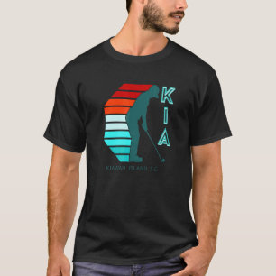 South Carolina Golfing Pro Retro Beach Kiawah Isla T-Shirt