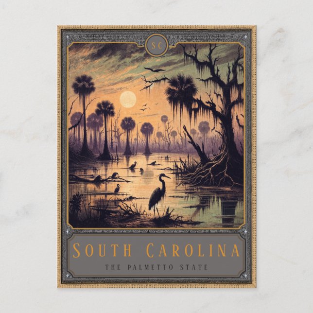 South Carolina | Gothic Art Postcard (Front)