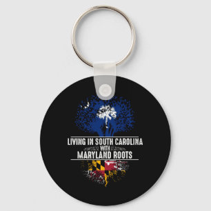 South Carolina Home Maryland Roots State Tree Gift Key Ring