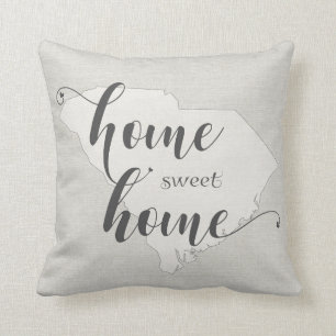 South Carolina - Home Sweet Home burlap-look Cushion