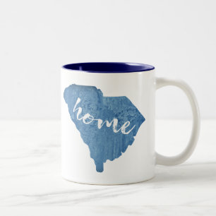 South Carolina Home Wood Grain Two-Tone Coffee Mug