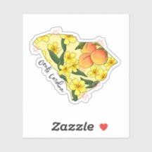 South Carolina Illustrated State Sticker