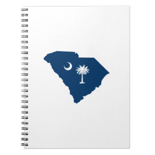 South Carolina in Blue and White Notebook