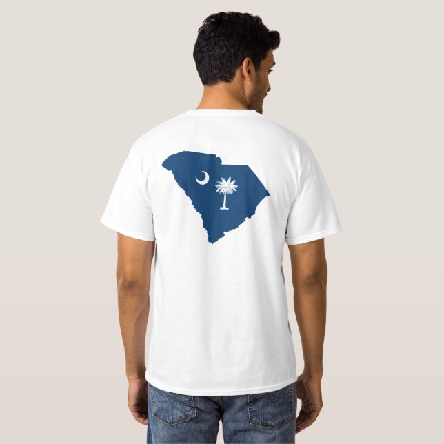 South Carolina in Blue and White T-Shirt (Back Full)