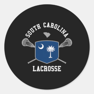 South Carolina Lacrosse 1 Classic Round Sticker