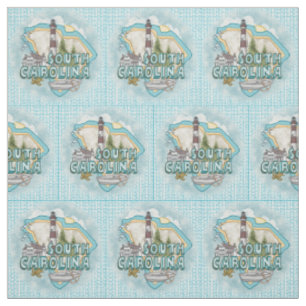 South Carolina Lighthouse Fabric