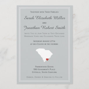 South Carolina Love - Customisable Wedding Invite