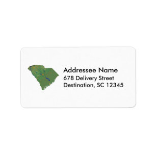 South Carolina Map Address Label