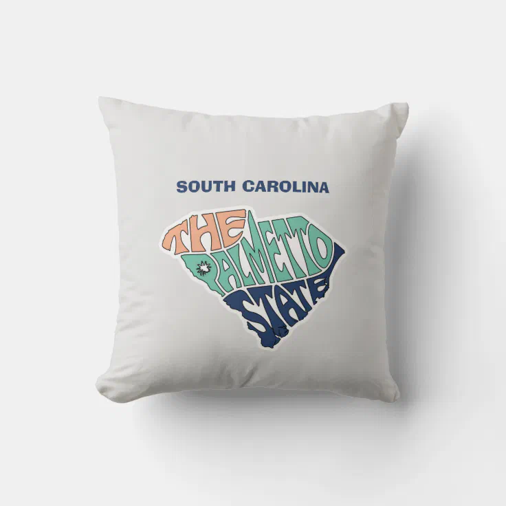 South Carolina Nickname Word Art Cushion | Zazzle