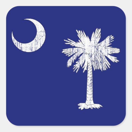 South Carolina Palmetto Flag Square Sticker
