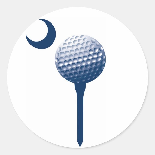 South Carolina Palmetto Golf Ball Classic Round Sticker (Front)