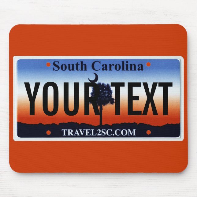 South Carolina palmetto license plate mouse pad (Front)