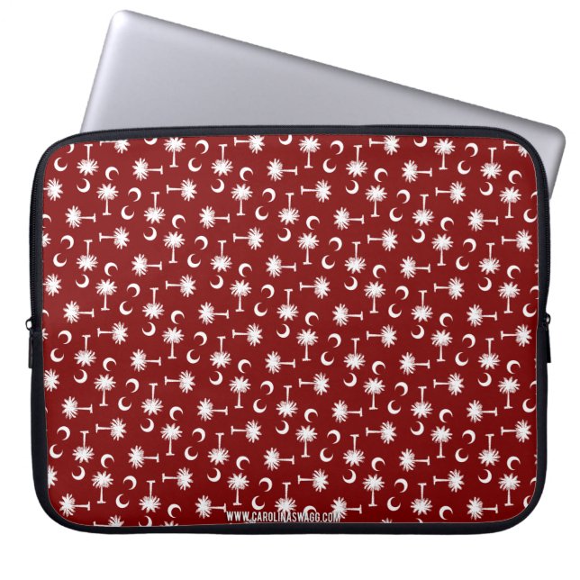 South Carolina Palmetto Moon Flag Garnet Laptop Sleeve (Front)