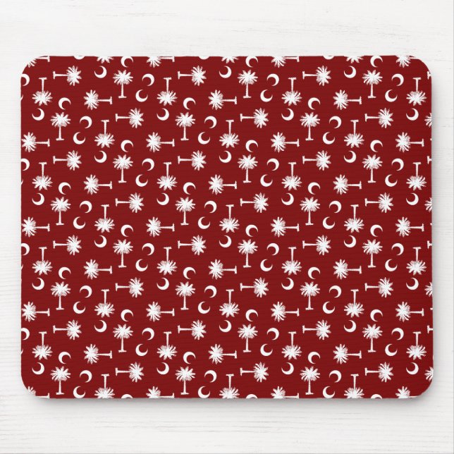 South Carolina Palmetto Moon Flag Garnet Mouse Mat (Front)