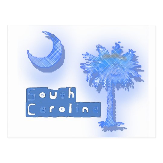 South carolina palmetto postcard