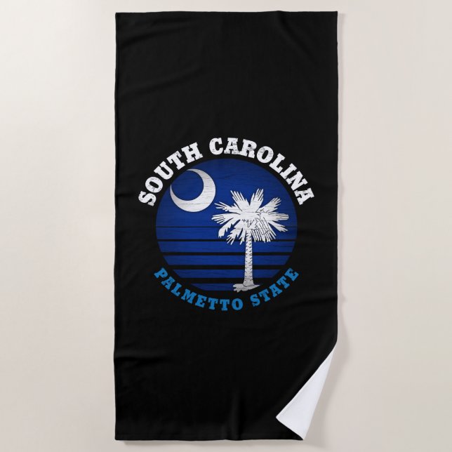 SOUTH CAROLINA PALMETTO STATE FLAG BEACH TOWEL (Front)