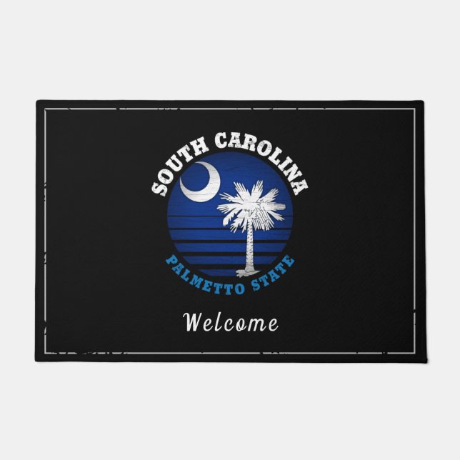SOUTH CAROLINA PALMETTO STATE FLAG DOORMAT (Front)