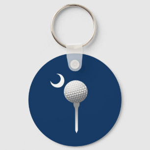 South Carolina Palmetto tree and crescent Key Ring