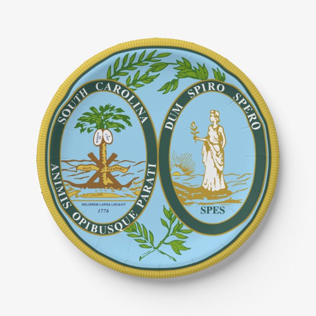 South Carolina Paper Plate (Front)